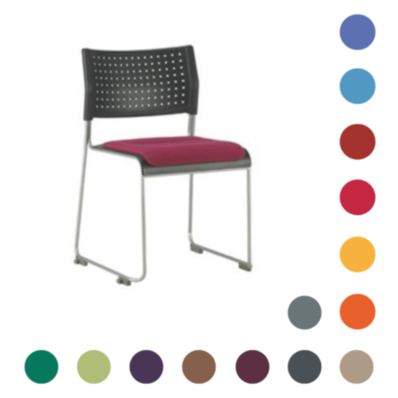 High Density Stacking Chair with Seat Pad - Public