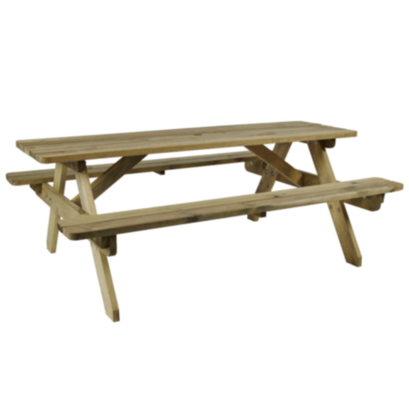 Hereford 6-8 Seater Outdoor Wooden Picnic Table