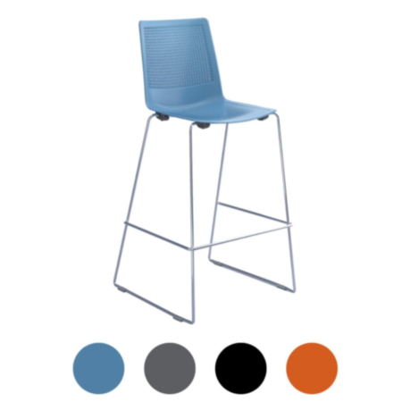 Harmony Multi-Purpose Stool with Chrome Sled Frame