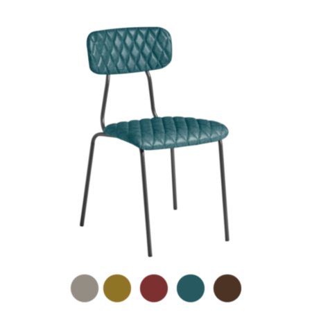 Kara Diamond Stitched Vintage Cafe Bistro Chair