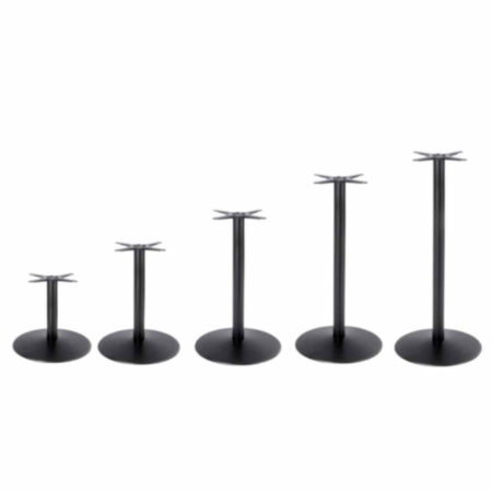 Dome Black Cast Iron Medium Cafe Bistro Table Base - 5 Heights