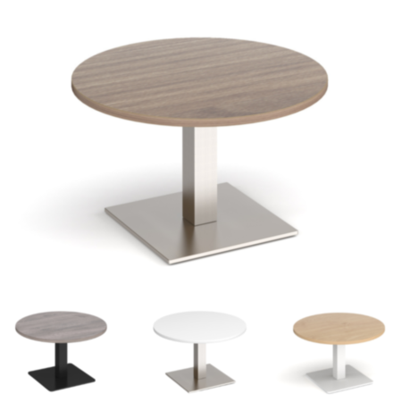 Brescia Circular Breakout Coffee Table with Square Base