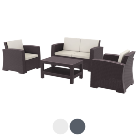 Monaco Outdoor 4 Piece Sofa Set