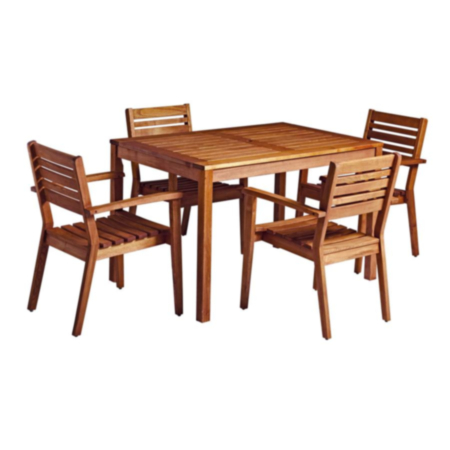 More All Wood Outdoor Dining Set - Rectangle Table