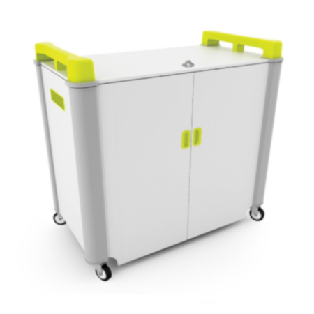 LapCabby 32-Device Mobile AC Charging Trolley-Lime