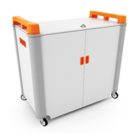 LapCabby 32-Device Mobile AC Charging Trolley-Orange