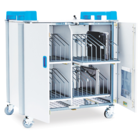 LapCabby 32-Device Mobile AC Charging Trolley-Purple