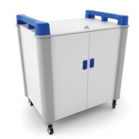 LapCabby 20V Laptop Storage &amp; Charging Trolley- Blue