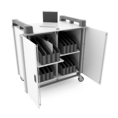 LapCabby Mini 32V Laptop Storage &amp; Charging Trolley-Charcoal