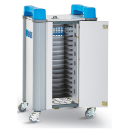 TabCabby 16-Device Compact Mobile USB Charge and Sync Trolley