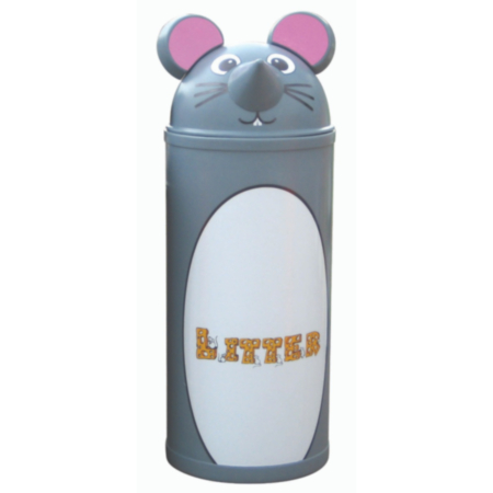 School Playground Mouse Themed Litter Bin
