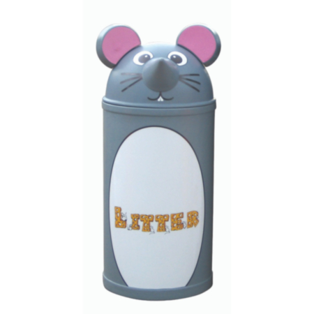 School Playground Mouse Themed Litter Bin
