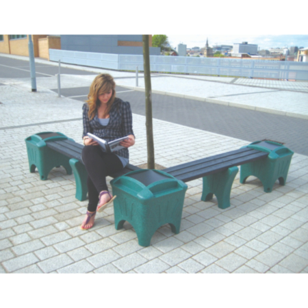 Modular Recycled Plastic Street Furniture Bench