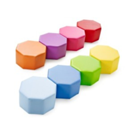 Children&#039;s Octagonal Modular Seating - Set of 8