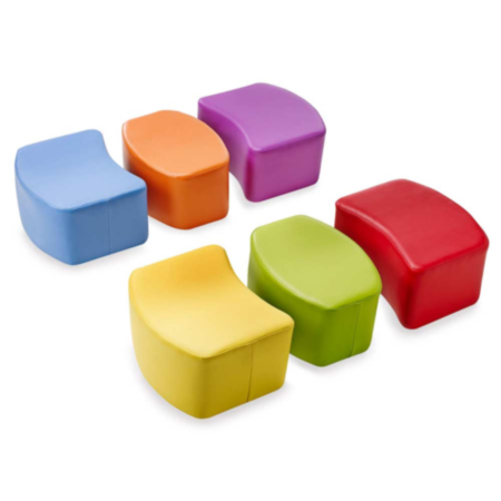 Children&#039;s Wipe Clean Modular Seating Pouffe - Set of 6