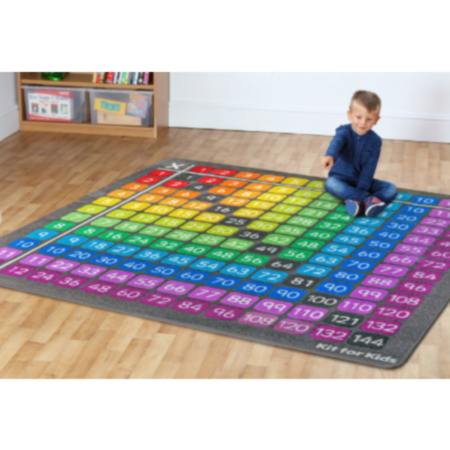 Large Classroom 100 Square Multiplication Grid Carpet