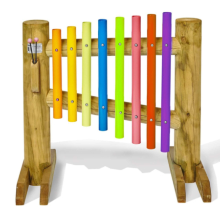 Outdoor Wooden Multi Coloured Playground Xylophone 