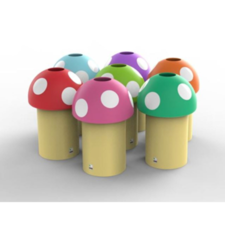 Playground Recycled Mushroom Face Bin