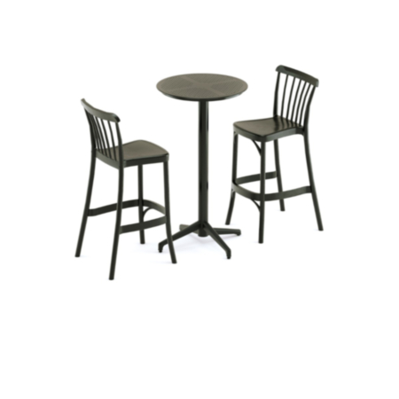 Napoli Café Bistro Bar Stool- Black