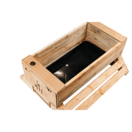 BioScapes NatureArk Outdoor Wooden Planter with Wildlife Habitats and FREE Topsoil, Deadwood and Clay