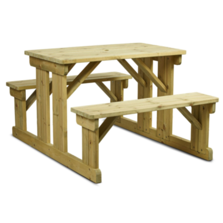 Newport Walk-In Outdoor Wooden Picnic Table- 8 Seater