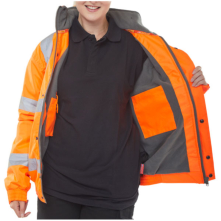 Beeswift High-Visibility Bomber Jacket Orange 5XL CBJFLOR5XL