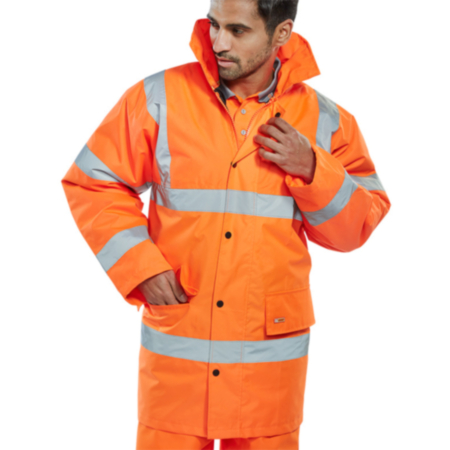 Beeswift High-Visibility Constructor Jacket Orange Large CTJENGORL