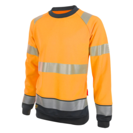 Beeswift Two Tone High-Visibility Sweatshirt Orange/Black Large HVTT020ORBLL