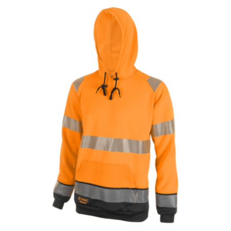 Beeswift Two Tone High-Visibility Hooded Sweatshirt Orange/Black Medium HVTT025ORBLM