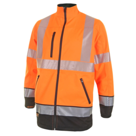 Beeswift Two Tone High-Visibility Soft Shell Jacket Orange/Black Small HVTT040ORBLS