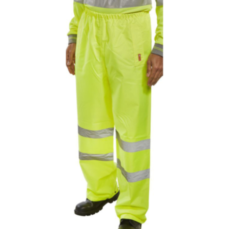 Beeswift High-Visibility Traffic Trousers Saturn Yellow Large TENSYL