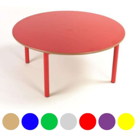 Metalliform Premium Coloured Circular Chunky Classroom Table