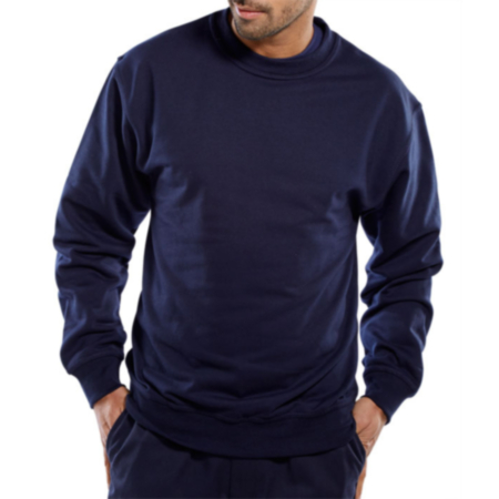 Beeswift Polycotton Sweatshirt Navy Blue XS CLPCSNXS
