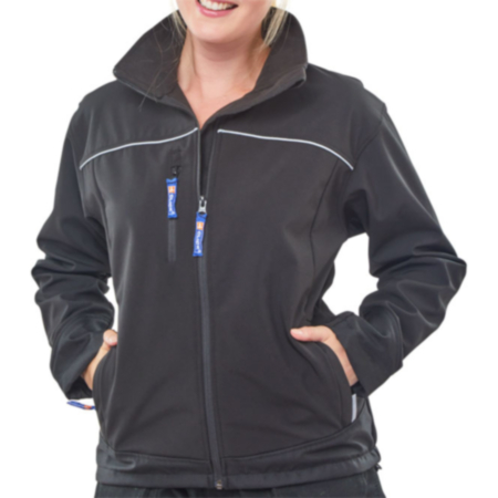 Beeswift Ladies Soft Shell Jacket Black L/14 LSSJBLL