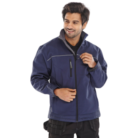 Beeswift Soft Shell Jacket Navy Blue Small SSJNS