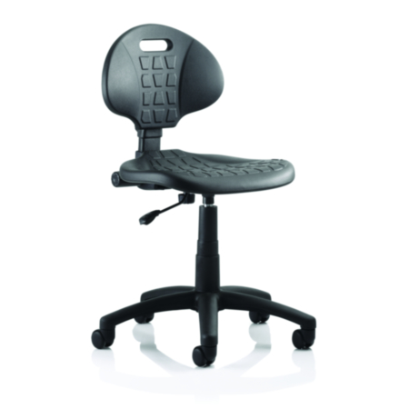 Malaga Task Operator Wipe Clean Polyurethane Black Chair