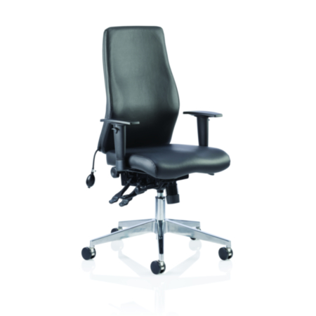 Onyx Posture Bonded Black Leather Ergonomic Office Chair