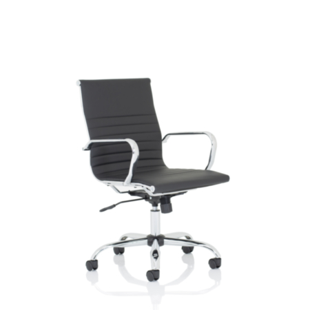 Nola Medium Black Soft Bonded Leather Executive Chair