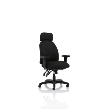 Jet Black Fabric Executive Office Chair