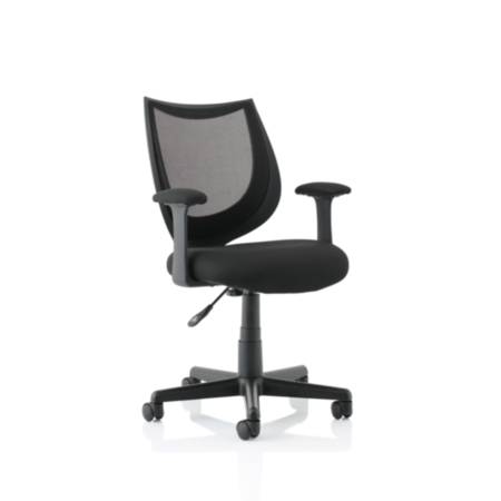 Camden Mesh Back Black Operator Chair with Fixed Arms