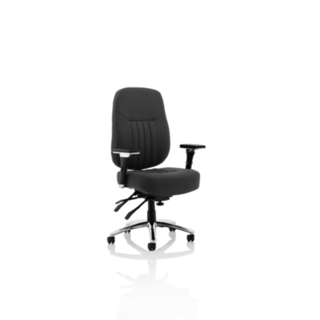 Barcelona Deluxe Black Fabric Ergonomic Office Posture Operator Chair