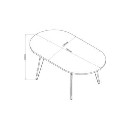 Oslo 1800mm Oval Boardroom Table White Top Natural Wood Edge White Frame 