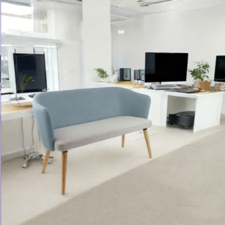 Otis Reception Two Seater Sofa with 4 Oak Wooden Legs
