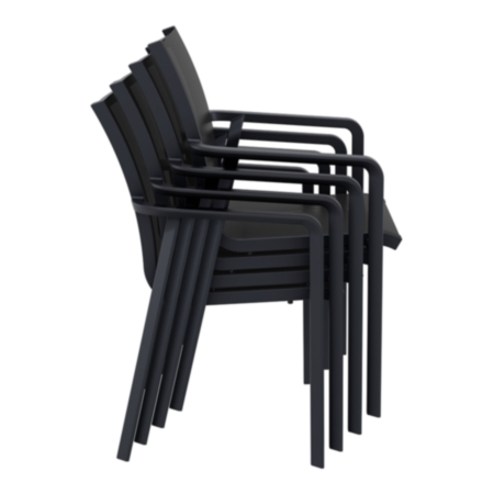 Pacific Weather Proof Bistro Armchair - Black