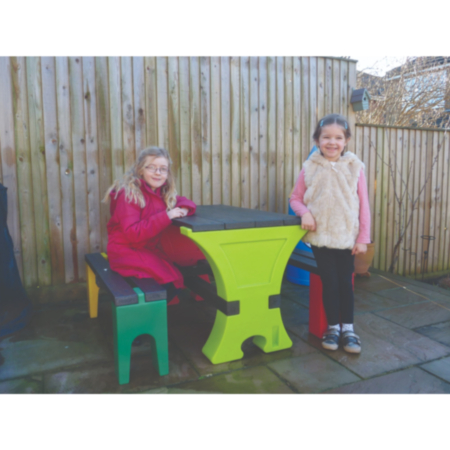Recycled Plastic Junior Outdoor Picnic Table Set