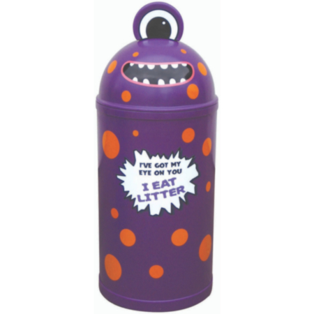 School Playground Small Monster Themed Litter Bin