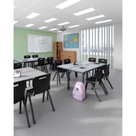 100% Recycled Plastic Black Titan One Piece School Chair