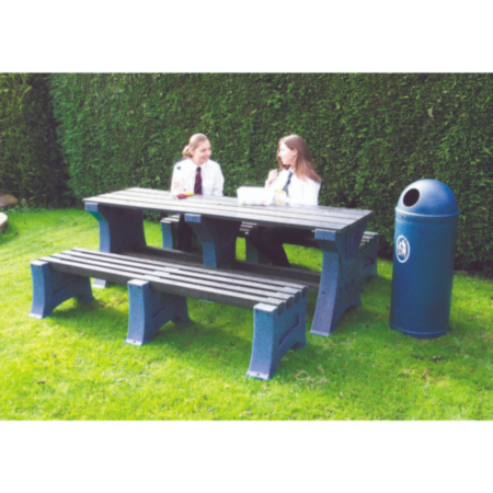 Recycled Plastic Outdoor Premier Picnic Bench &amp; Table Set