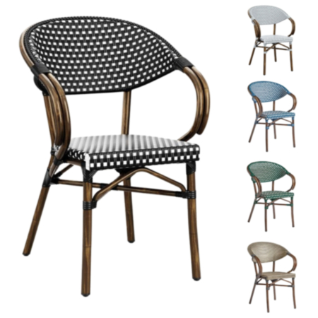 Panda French Style Stacking Cafe Bistro Chair