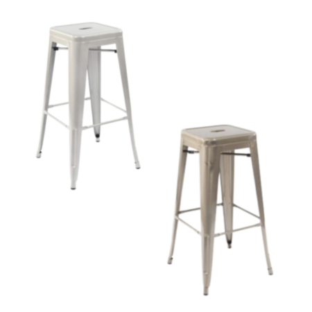 Paris Retro Metal Cafe Bistro High Bar Stool